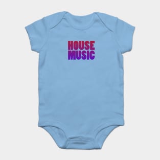 HOUSE MUSIC-Red/Blue Text Baby Bodysuit